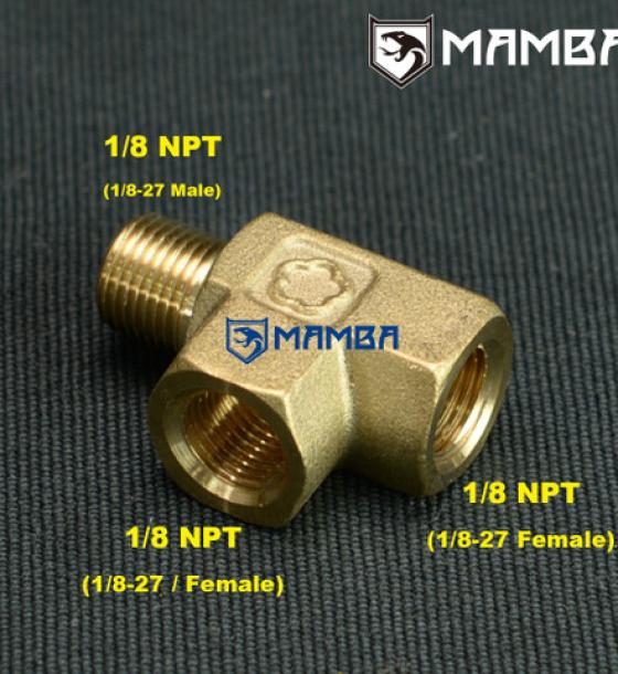 1/8 NPT Oil Pressure Gauge Sensor Adapter Tee Fitting