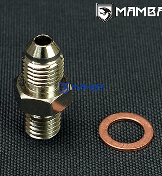 Turbo Oil Engine Supply  4AN to M10x1.5 without Restrictor