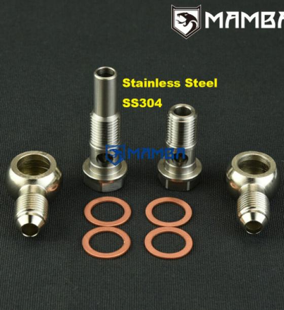 97~10 -6AN x 1/4NPSM 4L80E GM Transmission Oil Cooler 90 Deg Turbocharger Banjo Bolt