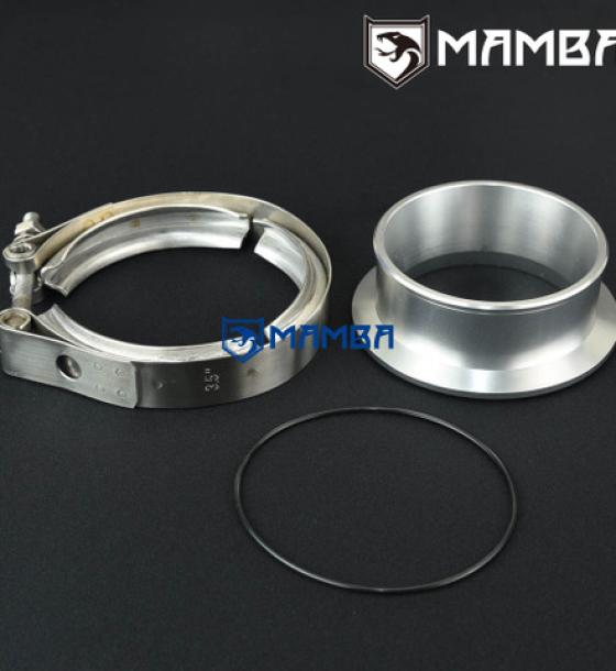 3.5" V-Band Turbo Compressor Outlet Flange & Clamp / Garrett