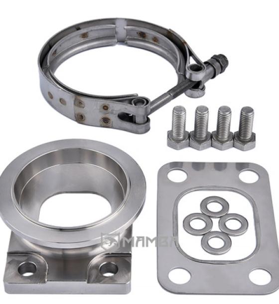 SUS310 Turbocharger Manifold Flange Adapter T25 to V-Band Fits for Garrett GT30R GT35R