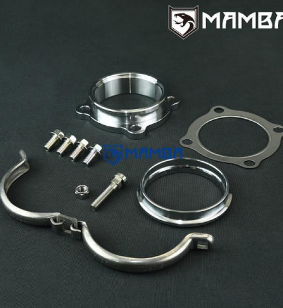 4 Bolt Turbocharger Turbine Outlet to 3" V-band Flange Adapter kit Garrett GT30R GT35R