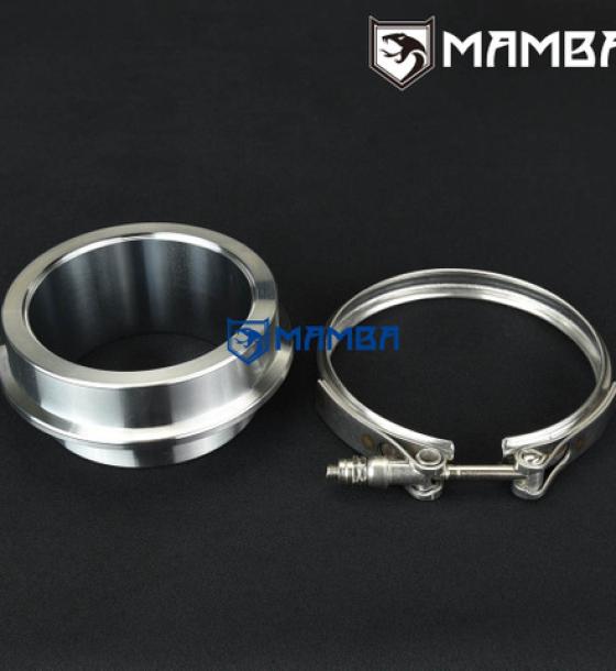 3.5" V-Band Turbocharger Dump Down Pipe Flange & Clamp T4 Garrett GT42/GTX42 GT45/GTX45
