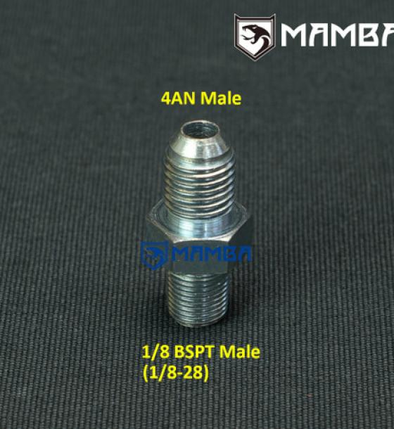 Turbocharger Adapter Fitting Steel Male Connector 4AN AN4 AN-4 Male to 1/8" BSPT Male