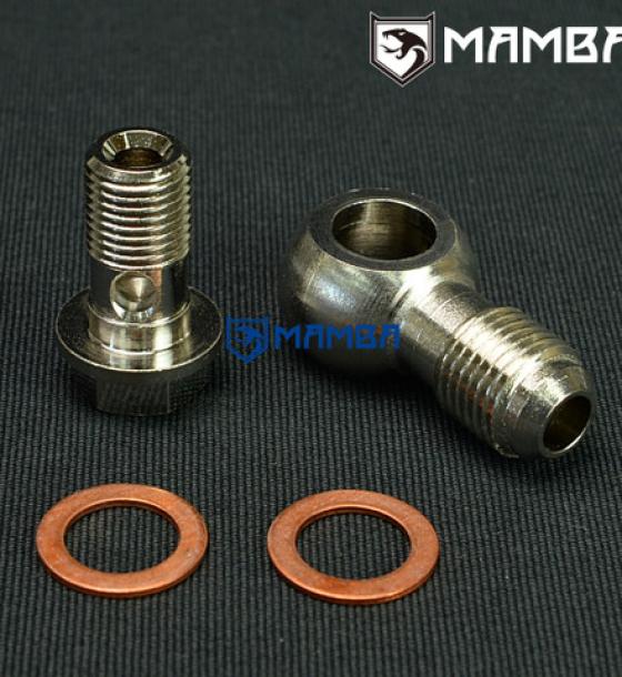 6AN to M12x1.25 Turbo Water Coolant For SUBARU Mitsubishi