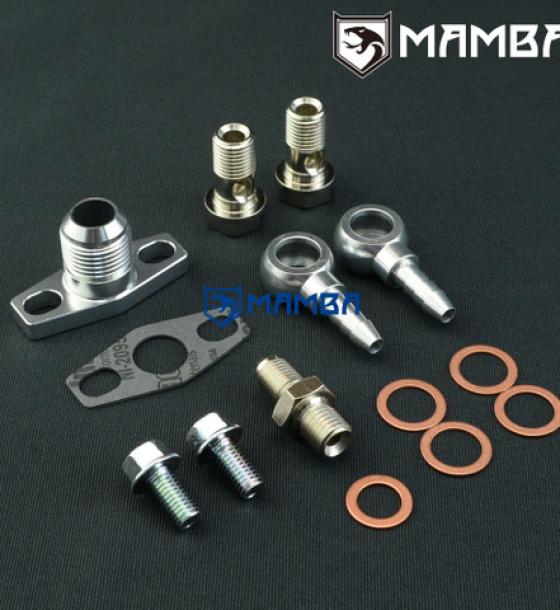 Complete Oil / 5/16" Barb Coolant Fitting Flange BorgWarner