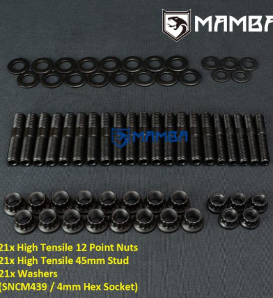SNCM439 FORD FALCON BA BF FG XR6 FPV F6 Exhaust Manifold & Turbocharger Full Stud Kit