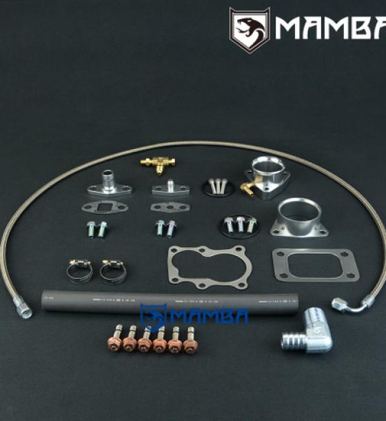 Turbocharger Install Line Kit For Nissan TD42 GQ Patrol w/ GU Hitachi HT18 (Oil-cooled)