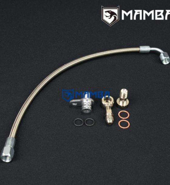 Turbocharger Oil Feed Line For BMW N55 335i 535i w/ Garrett GT30R GT35R Ball Bearing