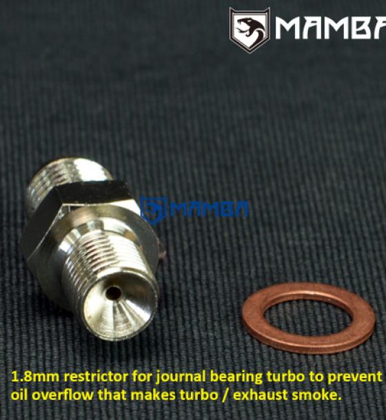4AN to M10x1.0mm Turbo Oil feed Garrett GT15 GT17 GT22 1.8mm