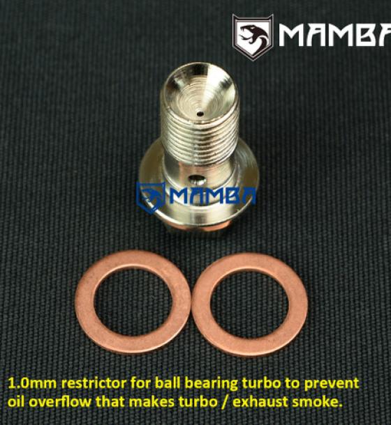 Turbocharger Oil Feed Banjo Bolt For Nissan RB25DET T3 Ball Bearing / Prevent Smoke