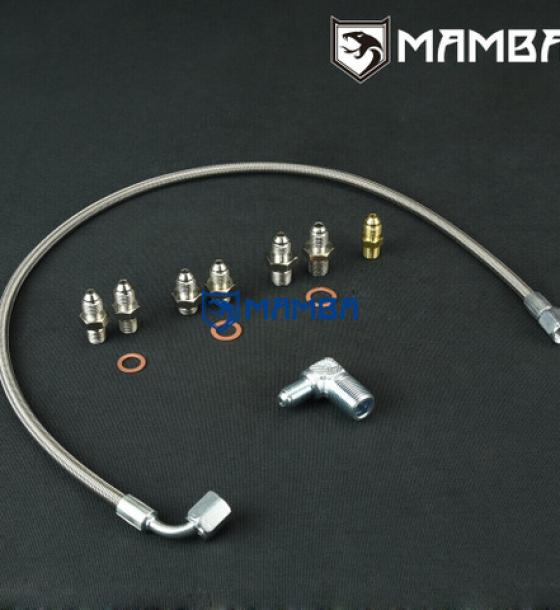 Turbocharger Oil Feed Line / 4G63T DSM 1G 2G EVO 1~3 VR4 w/ Precision PTE 5858 6262