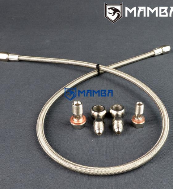 Turbocharger Oil Feed Line Kit M10x1.25 & M12x1.25 / 100cm for NISSAN TOYOTA