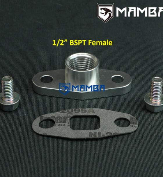 Turbocharger Oil Return Flange Kit 50.8mm Flange to Female 1/2 BSPT For Garrett T3 / T4