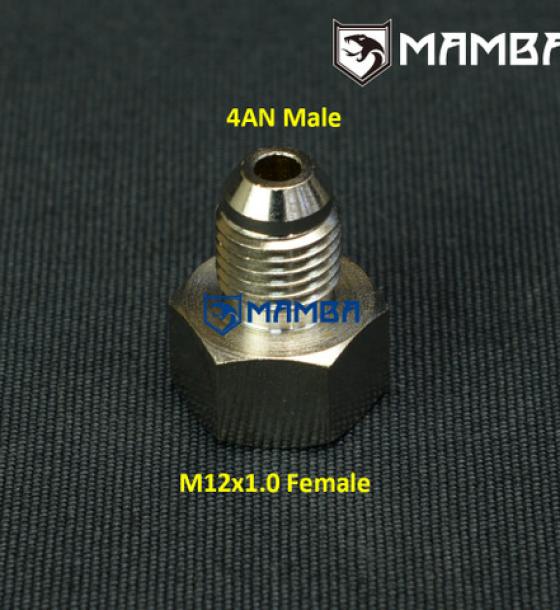 Female M12x1.0 to AN4 AN-4 Male FOR Subaru Turbo Oil feed