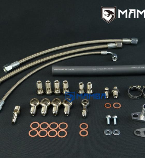 Turbocharger Oil & Water Line Kit for NISSAN Top Mount SR20DET S13 S14 S15 w/ TD05 TD06