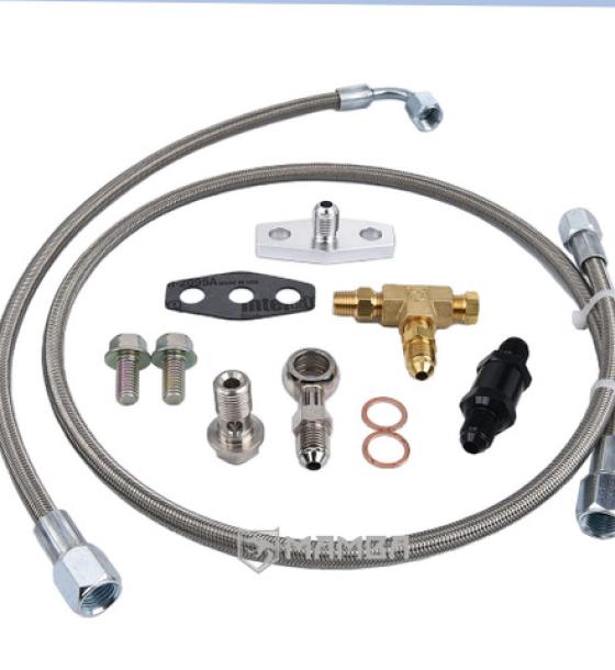 Turbocharger Oil Feed Line Kit For Nissan Patrol TD42 GQ w/ HT18 Turbocharger w/ filter