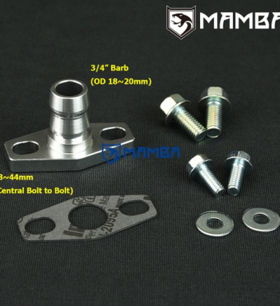 3/4" Barb Turbocharger Oil Return Drain Flange Adapter / Garrett KP35 GT25 OZ