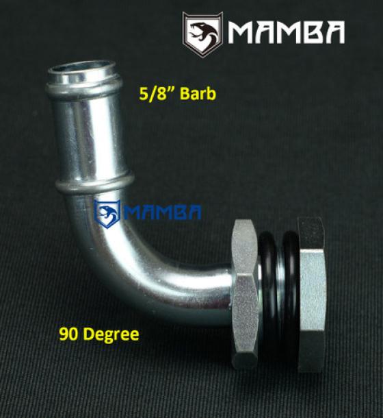 DIY Turbocharger oil return drain pipe adapter fitting 90Deg 5/8" barb