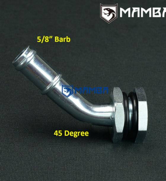 DIY Turbocharger oil return drain pipe adapter fitting 45Deg 5/8" barb
