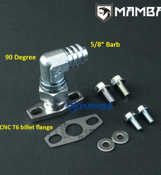 MAMBA 90 Degree 5/8" Barb Turbo Oil Return Flange Kit
