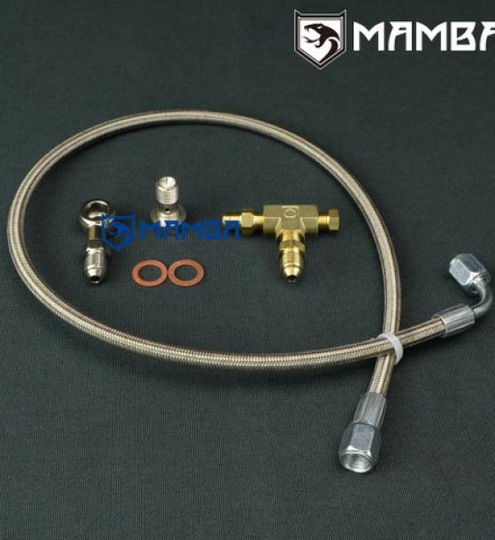 Turbocharger Oil Feed Line Kit For Nissan 240SX S14 KA24DE w/ Garrett TB25 TB28