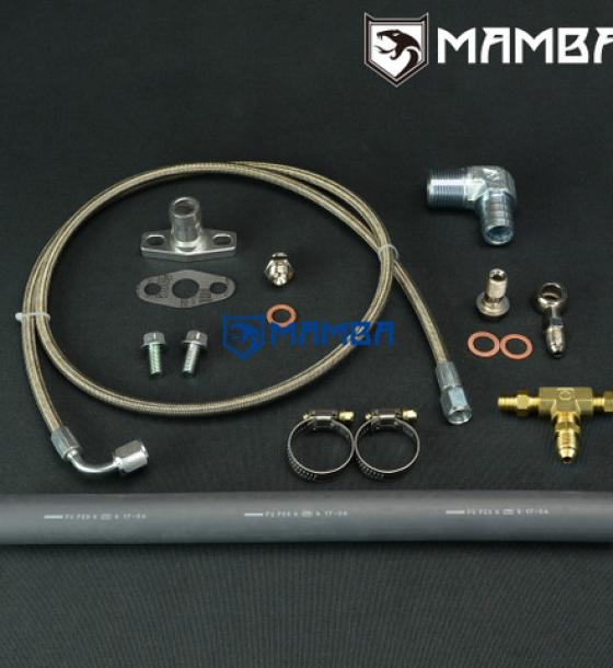 Turbocharger Oil Feed Return Line Kit For Nissan Patrol TD42 GQ w/ Garrett GT28R