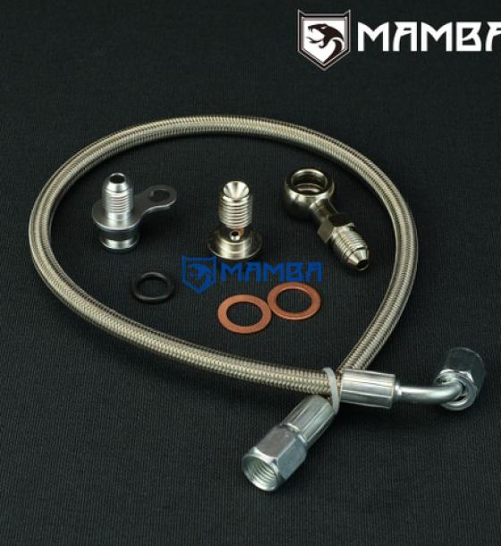 Turbocharger Oil Feed Line for EA888 AUDI VW SKODA RHF5 K03 K04 1.8T 2.0T w/ 2.5mm hole