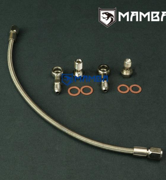 Turbocharger Oil Feed Line Kit For Nissan S13 S14 S15 SR20DET GTiR G20 w/ Garrett T25