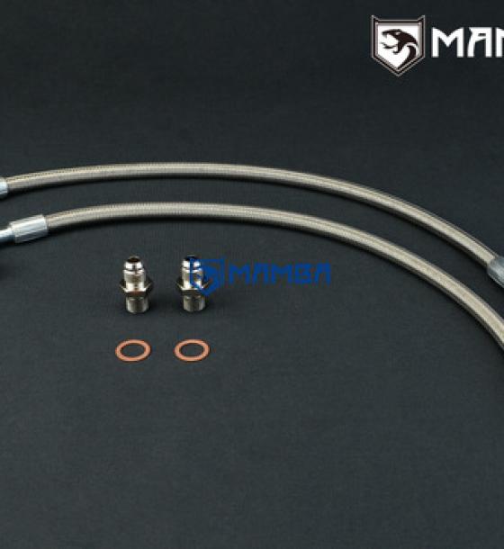 M14x1.5 Turbo Water Line 6AN 3/8" Hose 90Deg-5/8" Barb 40cm