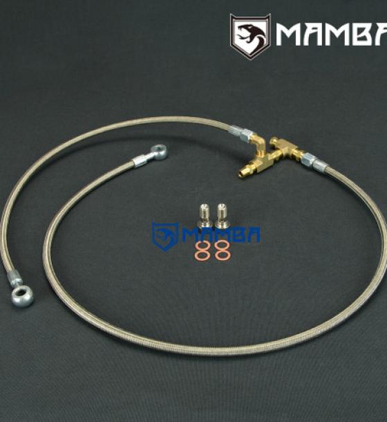 Turbocharger Oil Feed Line Kit For Nissan VQ37VHR 370Z Z34 w/ Garrett GT28R GT30R