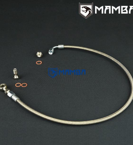 Turbocharger Oil Feed Line for Mitsubishi 4B11T EVO X Ralliart w/ Garrett GT30R GT35R