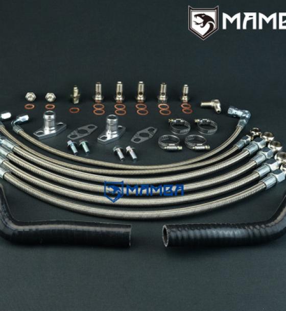 Turbocharger Oil Water Line Kit For NISSAN 300ZX Z32 VG30DETT Garrett GT25R GT28R