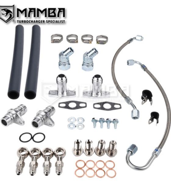 Turbocharger Oil Feed & Return Line Kit For Audi S4 A6 Quattro 2.7T K04-025 K04-026