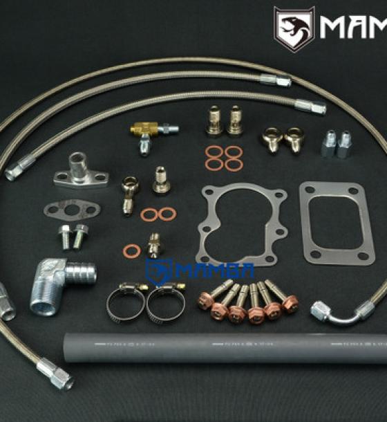 Turbocharger Oil & Water install line Kit For Nissan TD42 GQ w/ GT2863R GT2867R GT2871R