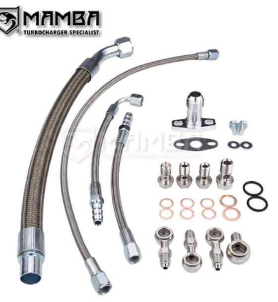 Turbocharger Oil Feed & Water Line Kit For VOLVO 740 940 TD04H-13C 49189-01