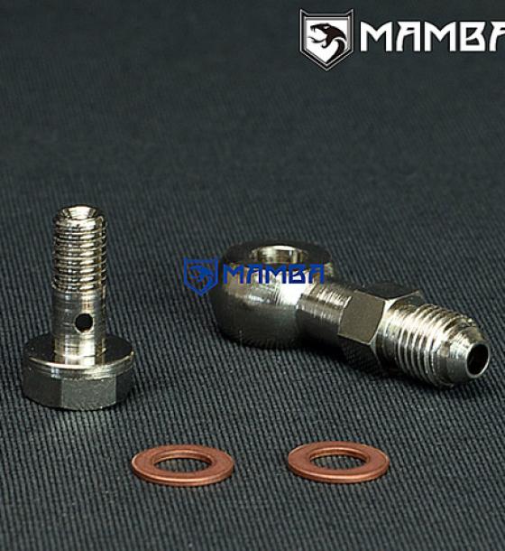 Turbo渦輪 入油魚眼螺絲 4AN to M8x1.25 Banjo Bolt w/ 1.5mm Restrictor