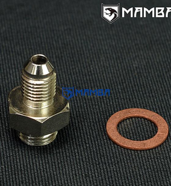 Turbo Oil Feed 3AN to 7/16"-24 For Garrett GT25R GT28R GT30R