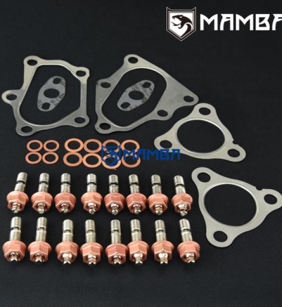 SUS301 Twin Turbocharger Install Gasket Stud Kit / Mitsubishi 6A13TT Galant VR4 TD03